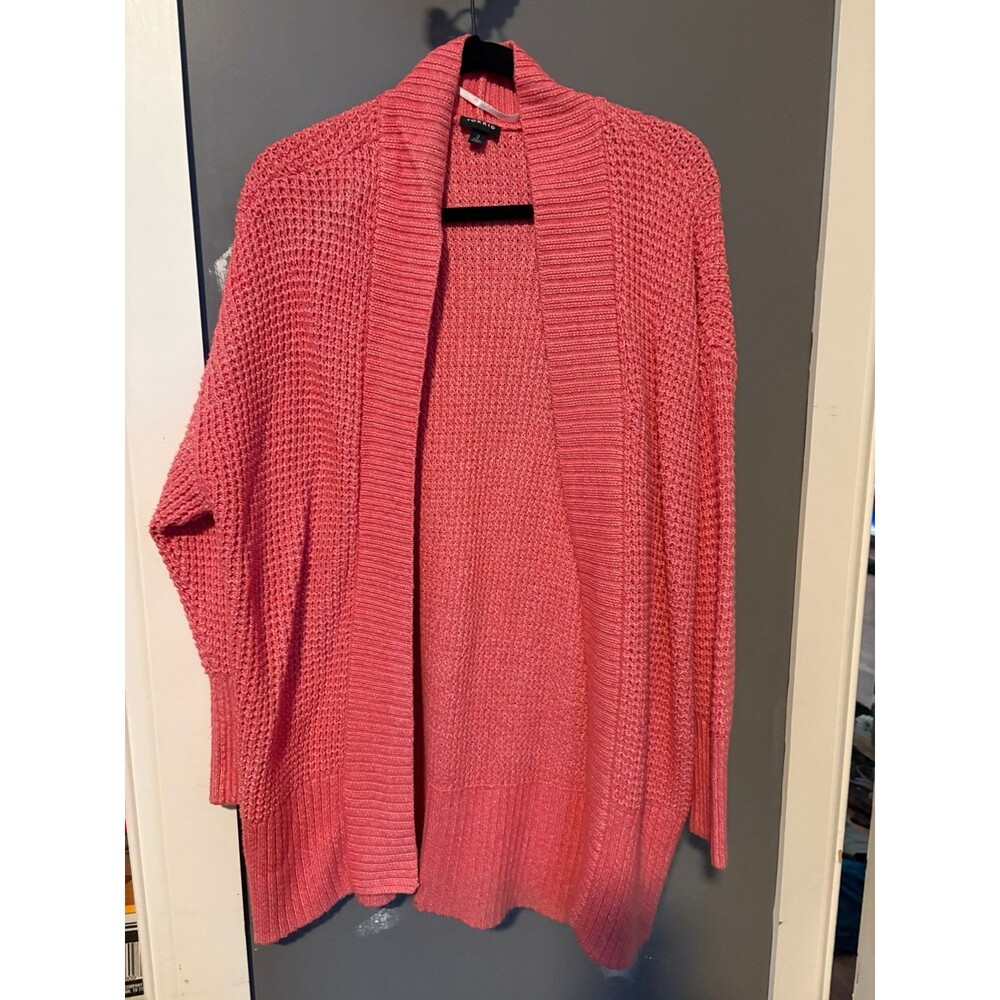 Torrid size 2 salmon pink orange chunky knit cardigan sweater - Picture 2 of 6